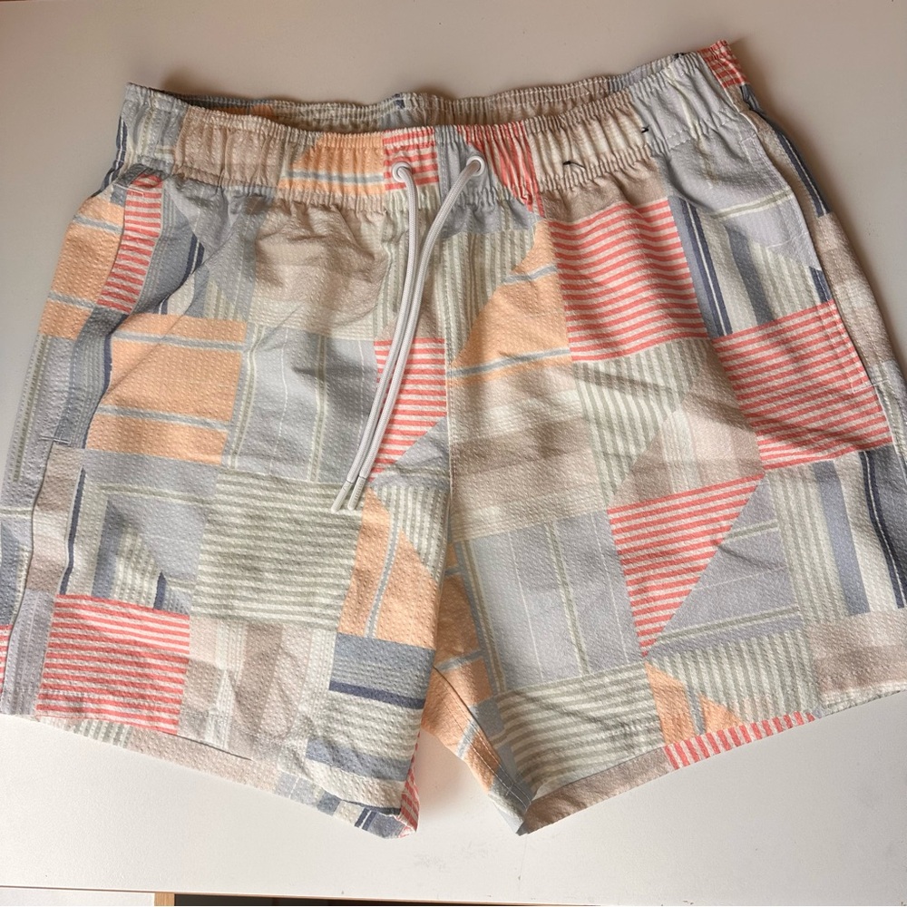 MENS PATCHWORK NETTED BATHING SUIT